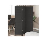 vidaXL Kamerscherm met 3 panelen massief paulowniahout zwart358845 Noir G