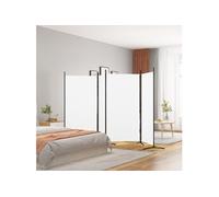vidaXL Cloison de séparation 4 panneaux 346x180 cm tissu blanc