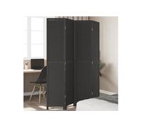 vidaXL Kamerscherm met 4 panelen massief paulowniahout zwart358851 Noir G