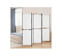 vidaXL Kamerscherm met 5 panelen 250x180 cm stof wit350218 Blanc G