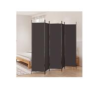 vidaXL Kamerscherm met 5 panelen 250x200 cm stof bruin350187 Marron G