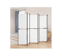 vidaXL Kamerscherm met 6 panelen 300x180 cm stof wit350222 G