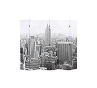 Kamerscherm New York bij daglicht 228x170 cm zwart en wit245860