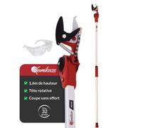 KAMIKAZE Échenilloir Coupe-Branches Premium 1,6 m Avec Mécanisme De Poulie Pour Réduire L’Effort. Sécateur En Hauteur Avec Tête Rotative et Lames en Acier SK5 avec Revêtement Antiadhésif. Modèle KM-63