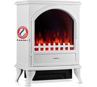 KAMINIO Cheminée électrique Leni - Poêle électrique avec Chauffage, Effet de Flamme 3D (Blanc)