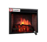 KAMINIO cheminée Electrique LUCA - Cheminée encastrable avec Chauffage, Effet de Flamme 3D, 12 Couleurs de Flammes, télécommande (30 Pouces)