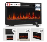 KAMINIO® Marlon Pro 30 Cheminée électrique chauffante à Effet Flamme