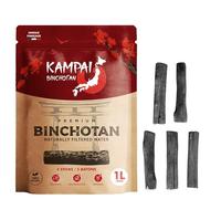KAMPAI Charbon Actif Eau | Filtre jusqu'à 4.5L / Bâton | Binchotan Naturel | Purificateur Vegetal Bio Carafe filtrante - 6 Mois de Purification Eau du Robinet Bouteille Verre Gourde (5 Bâtons x 1L)