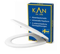 Kan Stockholm Forme universelle Bois moulé / Système d'abaissement automatique / Bois / Amovible / Fixation par le haut / 2 solutions de montage différentes / Forme ovale universelle