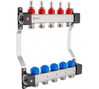 Kan -therm Distributeur InoxFlow avec vannes pour actionneurs et débitmètres - 7 circuits (série UFS) 1316157071