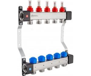 Kan -therm Distributeur InoxFlow avec vannes pour actionneurs et débitmètres - 7 circuits (série UFS) 1316157071