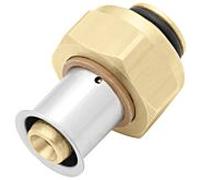 KAN-therm KAN-press 6 en 1 raccord à vis 1009271013 16 x 2, Eurocone, laiton, 3/4 "F.