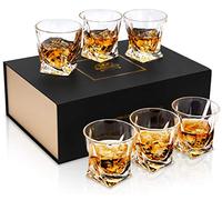 KANARS Verre à Whisky, Verres a Whiskey en Cristal pour Whisky, Scotch, Cognac, Martini, 300 ml, Belle Boîte Cadeau, Lot de 6 Pièces