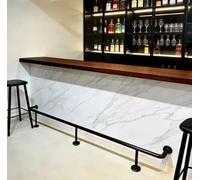 Kanduo Kit de Repose-Pieds pour Bar Garde-Corps for Barre, kit Complet de Tubes Support inférieur for comptoirs, sécurité, Rampe d'escalier