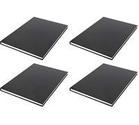 Kangaro Carnet de croquis à couverture rigide 80 pages blanches 100 g Noir 29,4 x 21,3 x 1,4 cm K-5564 (Lot de 4)