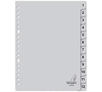 Kangaro, G512CM,Register AA8Kangaro A5cijfers PP 120micron 17r. 12 pièces Gris
