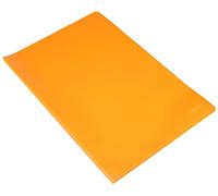 Kangaro K34001 Lot de 10 porte-documents A4 en polypropylène 120 microns Transparent Grainé Orange 31 x 21,6 x 0,4