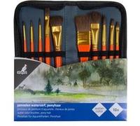 Set de pinceaux aquarelle, 10 pièces, dans un étui