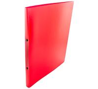 Kangaro Reliure à anneaux rouge opaque (PP, DIN A4, 2 anneaux, mécanisme en O de 16 mm, dos de 20 mm), rouge