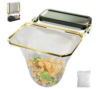 Kanggoulu - Filtre d'évier Meshmate - Avec 100 sacs jetables en maille - Pliable - Pour évier de cuisine - Vert avec 100 filtres
