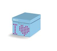 Kanguru 671 DG BOX Bleu Boîte de Rangement avec Couvercle fuchsia 44 x 32 x 28 cm