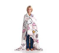 Kanguru Plaid Hello Kitty, Couverture Polaire Chaude, Couvre-lit Enfant Rose, 130 x 170 cm