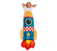 Kanguru Rocket Kids - Couverture Polaire Enfant en Forme de Fusée, Plaid Multicolore 50 x 142 cm, Cadeau Fille, Sac de Couchage ou Plaid pour Canapé