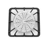 Kanguru TUKA Plaque de cuisson, diffuseur chaleur gaz, couvre plaque de cuisson gaz, plaque inox cuisine, gaziniere camping, garantit économies et Meilleure Cuisson, Acier, Gris, 16 cm Diamètre