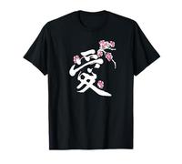 Kanji Amour Sakura Fleur de Cerisier Calligraphie Japonaise T-Shirt
