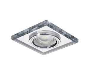 Kanlux Lot de 3 spots encastrables carrés en verre argenté 230 V GU10