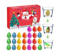 Kanoauo Calendrier De L Avent - Compte à Rebours de Noël sur 24 Jours - Jouet Animal Œuf de Dinosaure pour Adolescents Décoration Fête Activité Scolaire