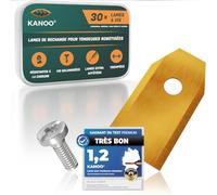 Kanoo® Lot de 30 Lames de Rechange en Titane - Premium Lames pour Robot Tondeuse Gardena Husqvarna Automower Yard Force - Adaptées pour Tondeuse à Gazon avec Concept Amélioré