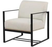 Fauteuil Design Kansas 83cm Blanc Cassé