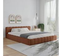 Kansas lit nuage 140x190cm en velours marron