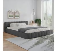 Concept Usine Lit Kansas style nuage 160x200 cm velours gris