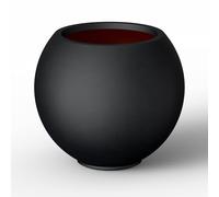 Kante Jardinière Ronde en béton, Noir, 49 cm de diamètre x 41,9 cm de Hauteur