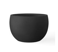 Kante Jardinière Ronde en béton Noir, 50,5 cm de Profondeur