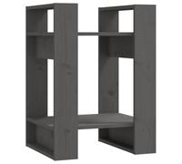Kaorsrow Bibliothèque en pin massif - Séparateur de pièce - Gris - 41 x 35 x 57 cm