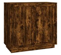 Kaorsrow Buffet en chêne fumé 80 x 34 x 75 cm | Armoire d'appoint polyvalente avec 4 compartiments et portes pour salon, chambre à coucher ou couloir au design élégant.