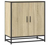 Kaorsrow Buffet en chêne Sonoma - 68 x 35 x 76 cm - Commode avec portes en | Armoire d'appoint industrielle pour salon et chambre à coucher, matériau en bois robuste avec 3 compartiments et pieds