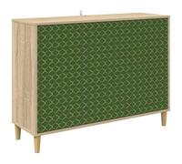 Kaorsrow Buffet GELEEN - Commode en bois Sonoma - 102 x 33 x 75 cm | Armoire de salon élégante avec 3 portes, 2 compartiments, pieds surélevés et motif chic pour beaucoup d'espace de rangement.