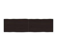 Kaorsrow Plateau de table en bois massif de chêne foncé - 180 x 50 cm - Pliable - Bords d'arbre