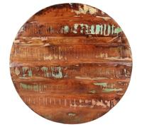 Kaorsrow Plateau de table rond Ø 80 cm en bois vieilli massif de rechange | Pièce unique faite à la main en bois véritable recyclé pour salle à manger et restauration. Design rustique facile