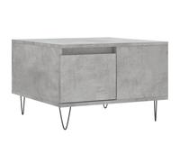 Kaorsrow Table basse 55 x 55 x 36,5 cm - Gris béton avec tiroir | Table de canapé moderne pour votre salon en bois et pieds métalliques stables avec beaucoup d'espace de rangement pour les