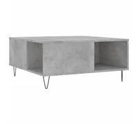 Kaorsrow Table basse 80 x 80 x 36,5 cm - Gris béton - En bois | Table de canapé élégante pour le salon avec un grand espace de rangement et des pieds en métal robustes pour une bonne
