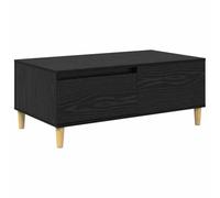 Kaorsrow Table basse aspect chêne noir 90 x 50 x 35 cm Table de salon | Table basse moderne en bois avec tiroir et compartiment de rangement ouvert pour salon et coin lecture.