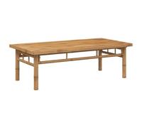 Kaorsrow Table basse en bambou 110 x 55 x 35 cm pour salon et balcon | Table d'appoint stable au design à lattes pour terrasse, couloir et chambre à coucher. Idéale comme table basse.