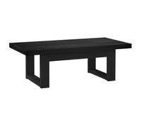 Kaorsrow Table basse noire 119 x 60 x 40 cm en pin massif | Table de canapé rustique avec surface fendue unique pour des heures confortables dans votre salon.