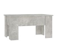 Kaorsrow Table basse réglable en hauteur Gris béton 79 x 49 x 41 cm | Table de salon flexible avec plateau relevable et compartiment de rangement caché pour une structure ordonnée dans la pièce.