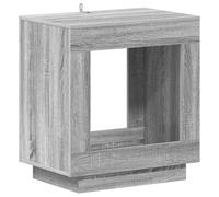 Kaorsrow Table d'appoint gris Sonoma 60 x 40 x 65 cm en bois | Étagère rectangulaire compacte avec une capacité de charge de 20 kg par niveau, idéale comme table de canapé dans le salon et